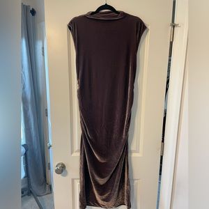 Mauve velvet dress - perfect for holiday parties!